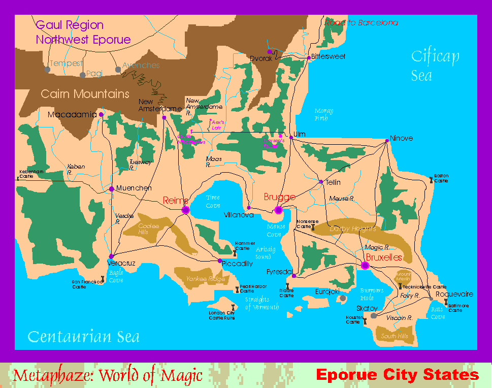 Map of South-eastern Eporue
